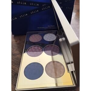 Stila BLUE REALM Velvet Eyeshadow Palette 6 Shades Foil, Matte & Duo Chrome BNIB